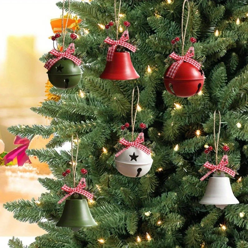 Set of 2 Jingle Bells Christmas Hanging Ornaments