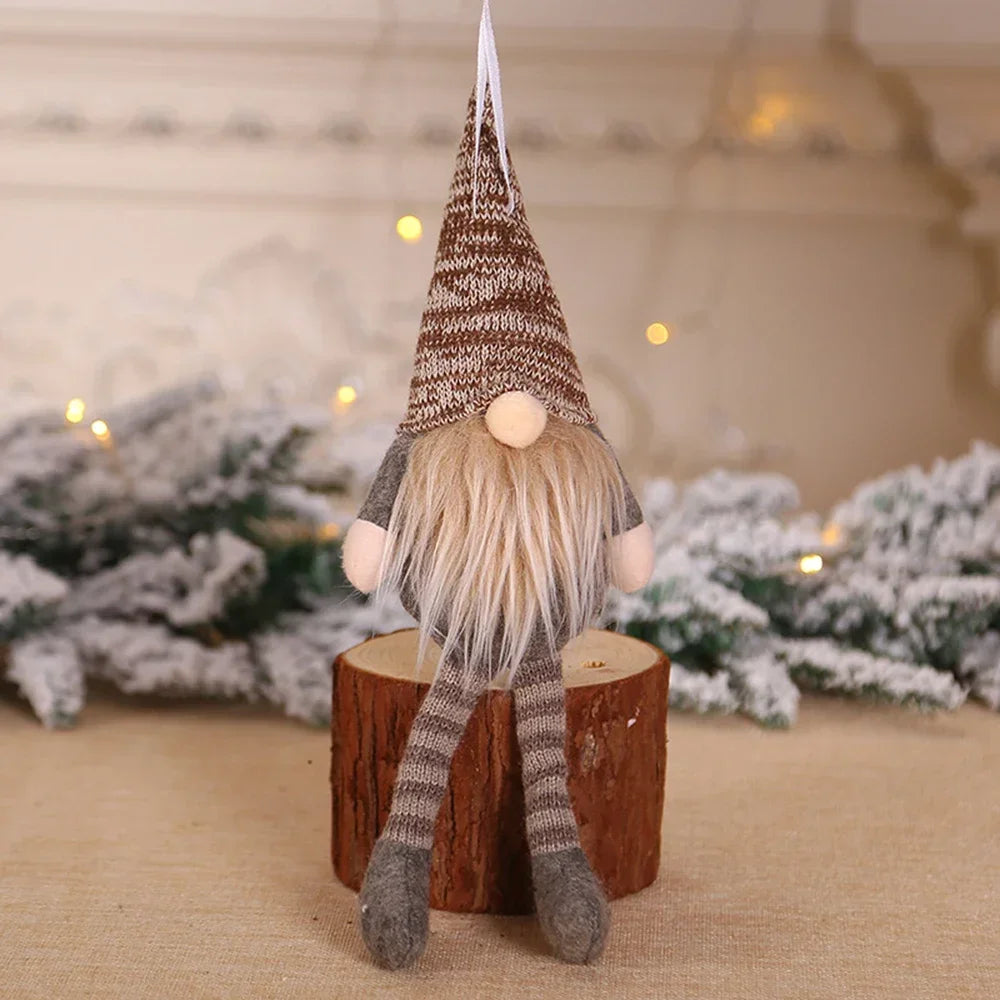 Charming Gnome Santa Doll for Christmas Tree Decor - Image 2