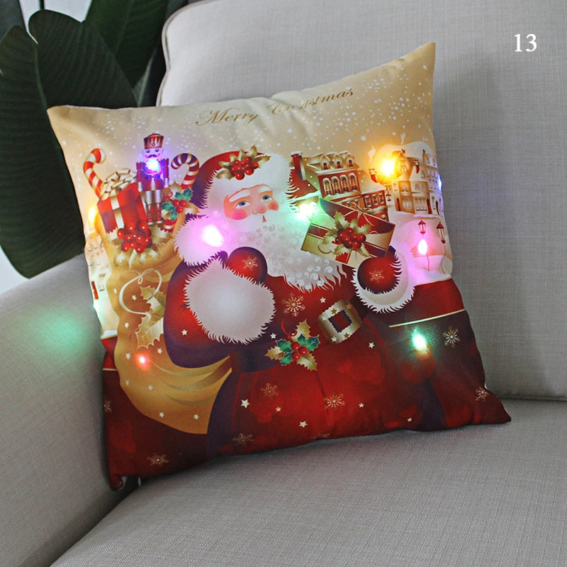 Christmas Santa LED Cushion Cover for Holiday Cheer - Image 34