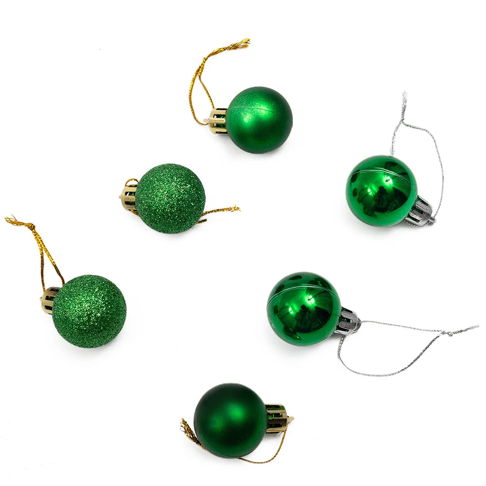 Vibrant 24PCS Mini Christmas Ball Ornaments - Image 40