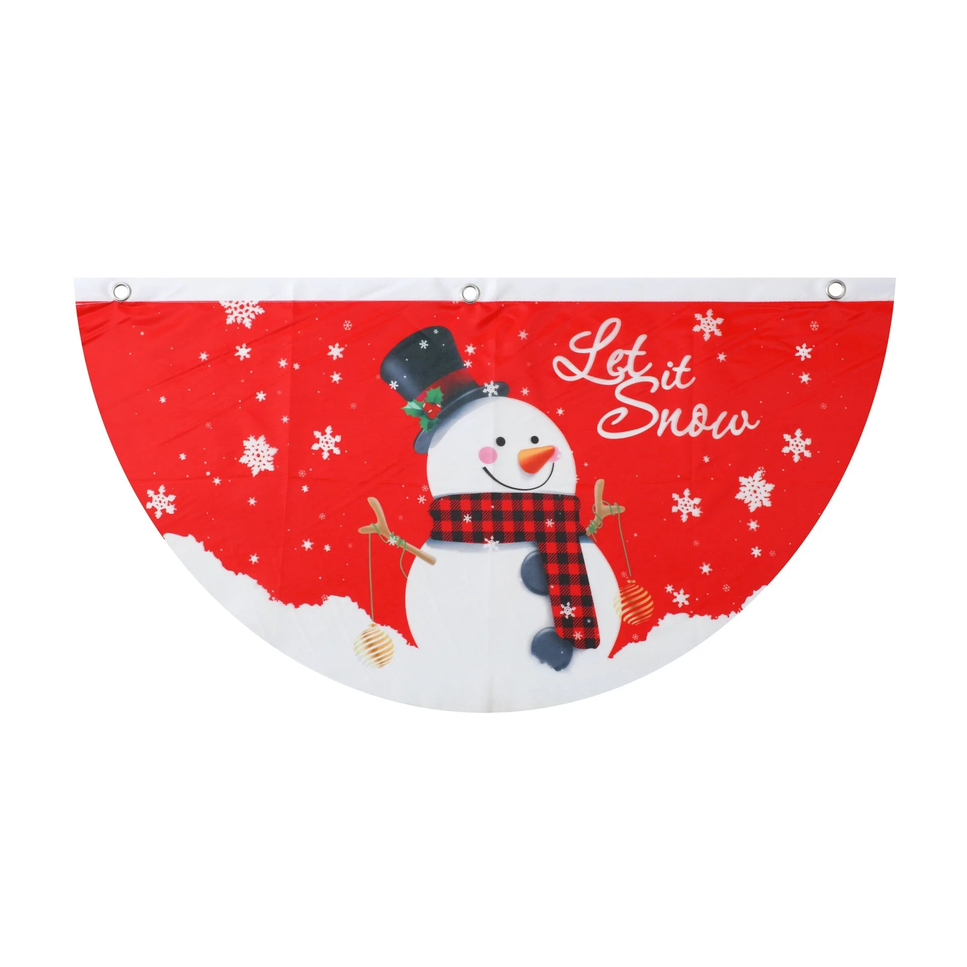 Festive Gnome & Snowman Christmas Fan Flag Decor - Image 4