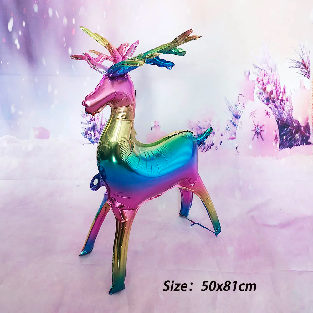 Festive Christmas Balloons: Santa & Elk Decor - Image 13