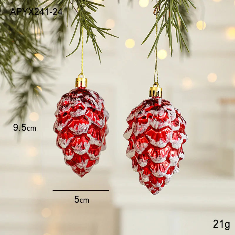 Elegant Red Christmas Ball Ornaments for Festive Decor - Image 3