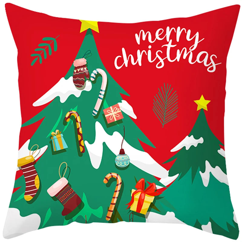 Festive Snowman Santa Christmas Cushion Cover - Image 4