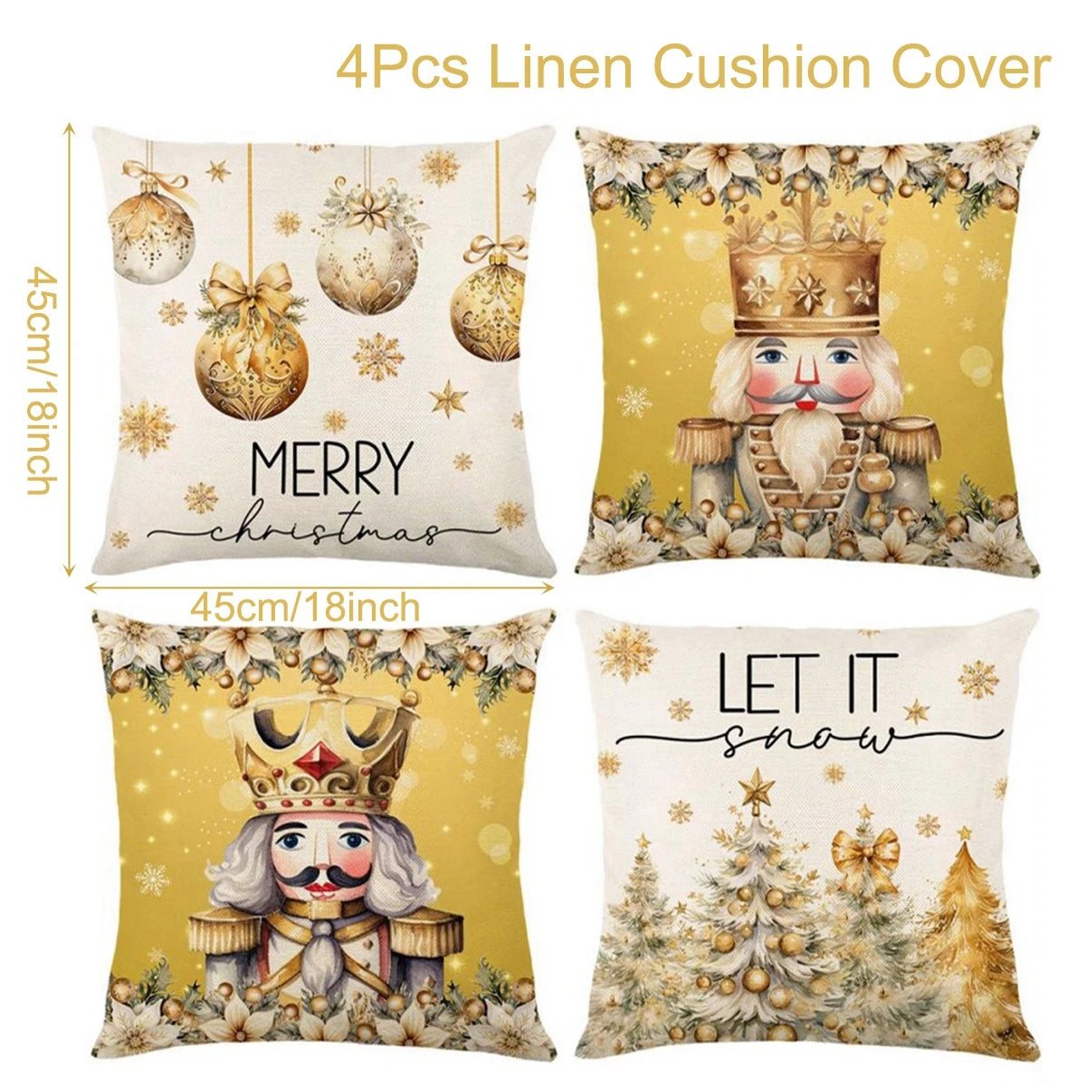 Festive Santa Claus & Snowman Pillowcase Decor - Image 36