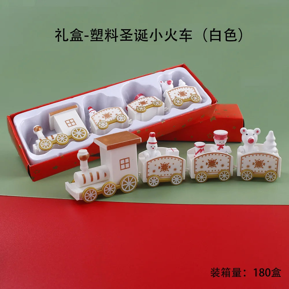 Charming Plastic Christmas Train Ornament Decoration - Image 2