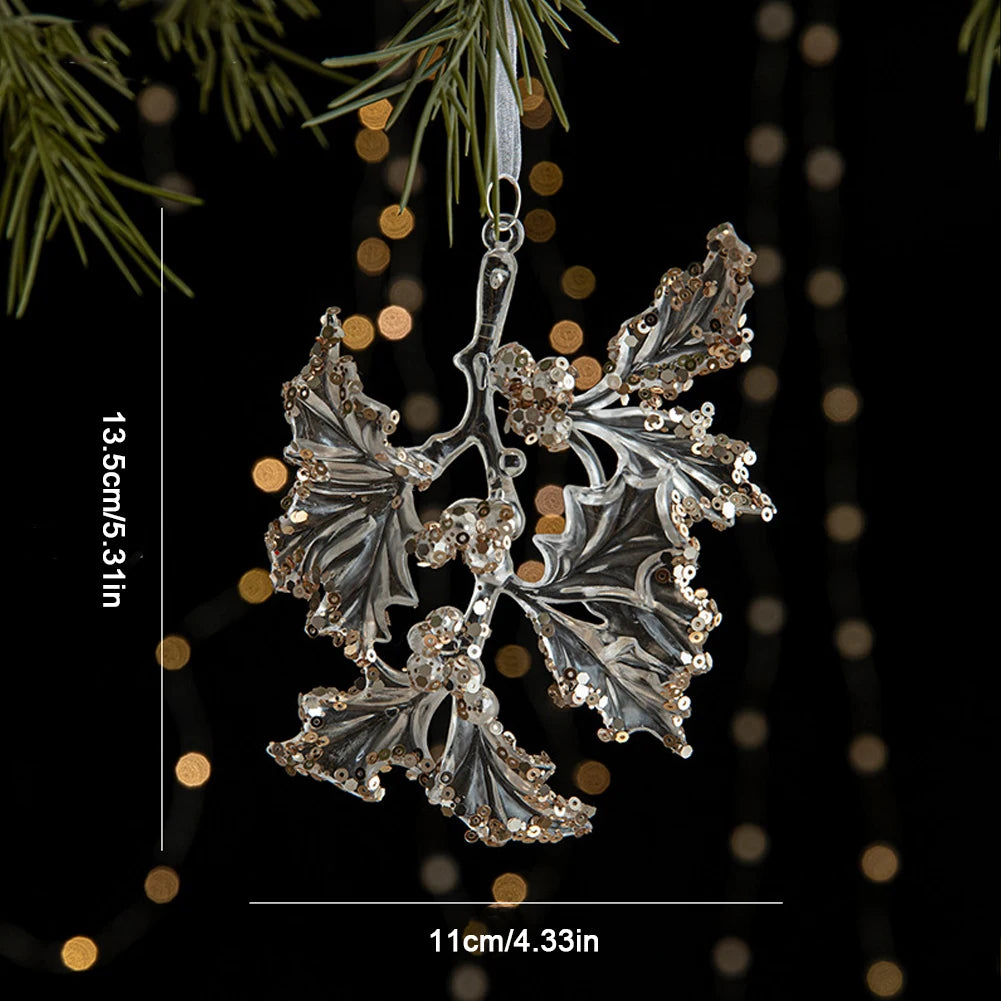 Colorful Snowflake Acrylic Pendant for Christmas Decor - Image 19