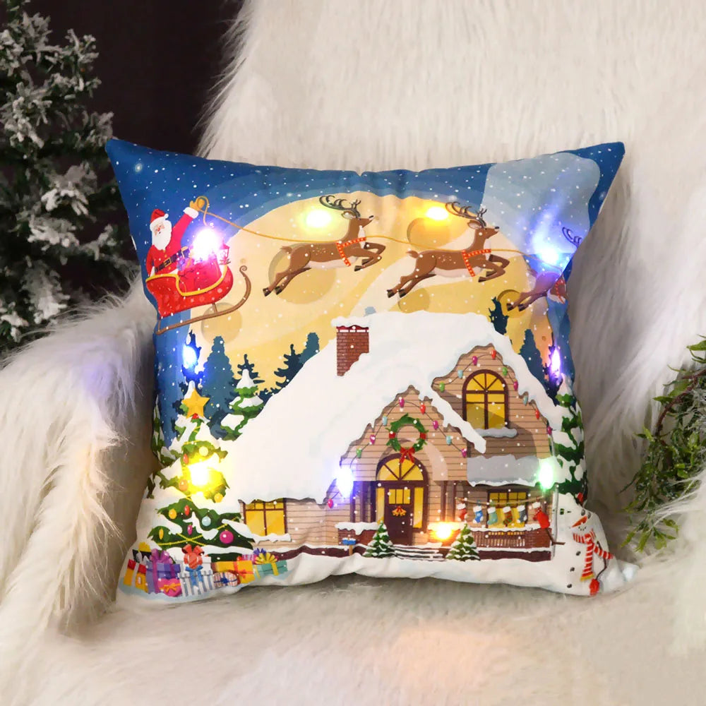 Festive LED Christmas Cushion Cover 45x45cm - Image 33
