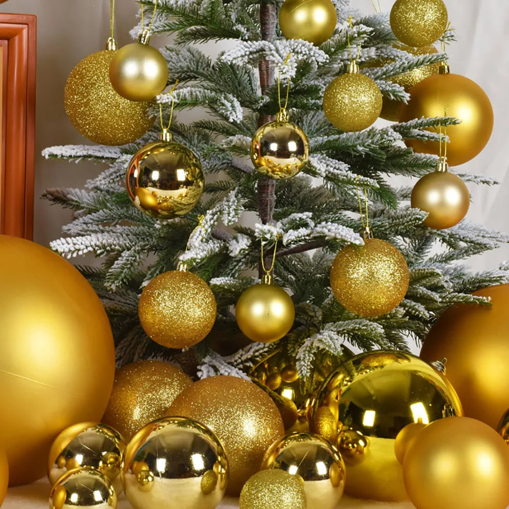 Sparkling Gold Christmas Decorative Hanging Ornaments - Image 30