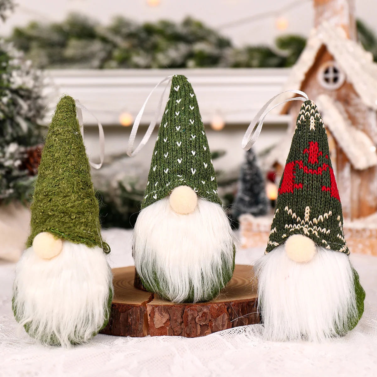 3-Piece Plush Christmas Gnome Doll Set - Image 3