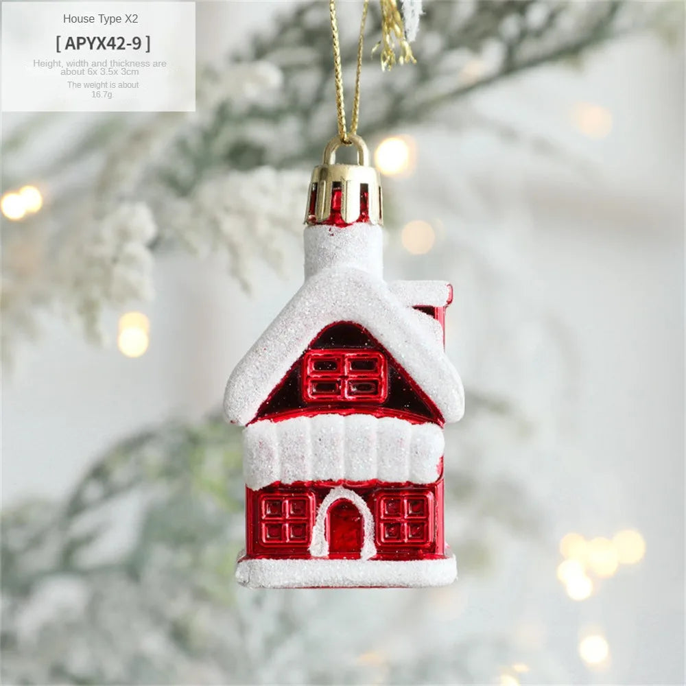 Red Gold Elk Christmas Ornament Set - 2pcs - Image 2