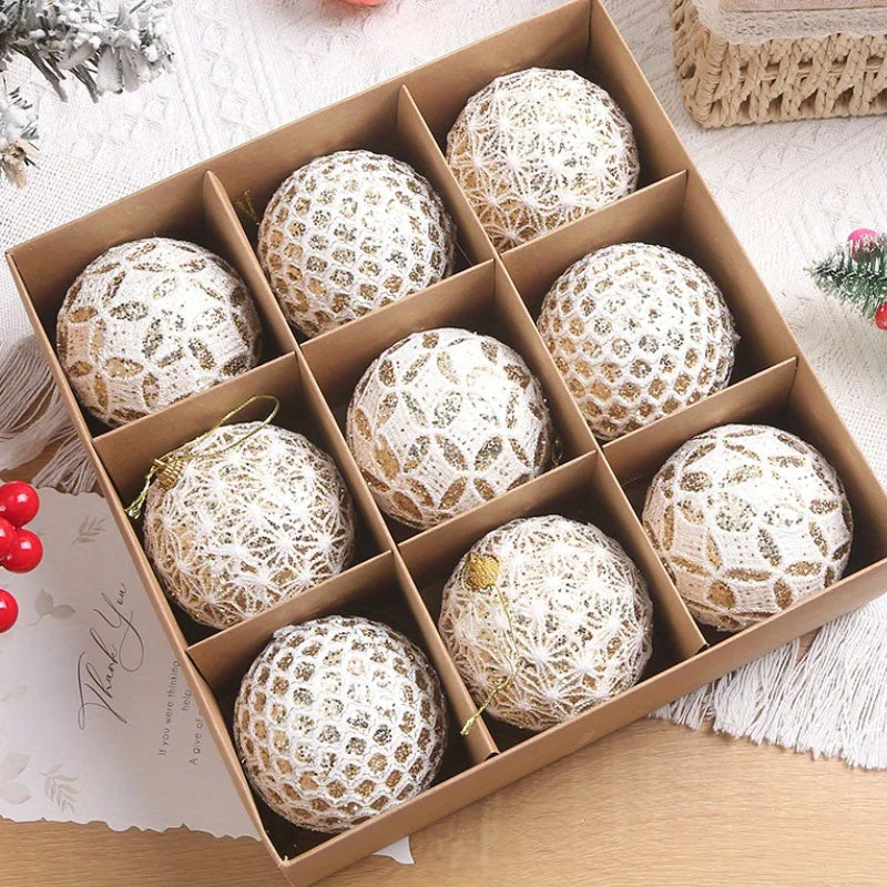 Colorful 9-Piece Christmas Tree Ornament Set - Image 3