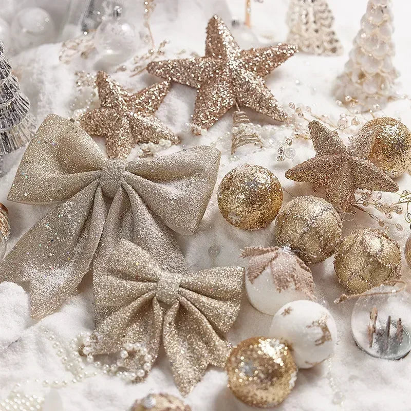 Elegant Champagne Bauble Ornaments for Christmas Decor - Image 3