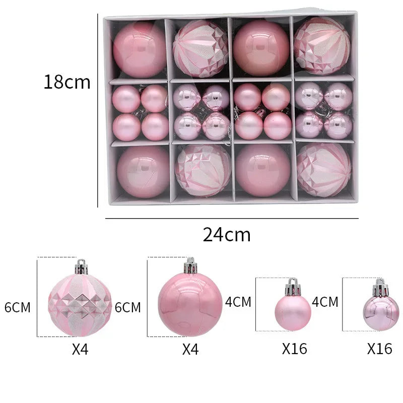 40pcs Festive Christmas Tree Ball Ornaments