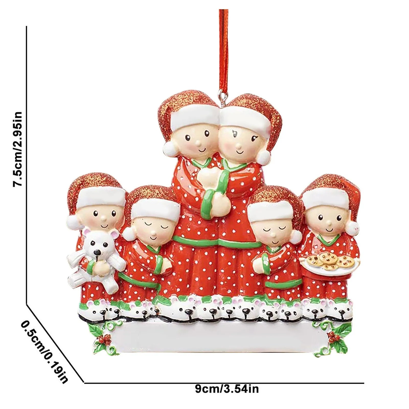 Personalized Santa Deer Family Christmas Ornament - Image 8