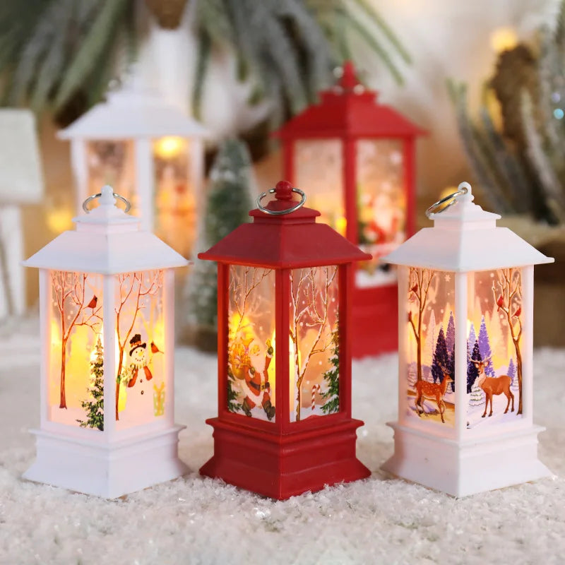 Charming LED Lanterns: Santa, Snowman & Elk Decor - Image 16