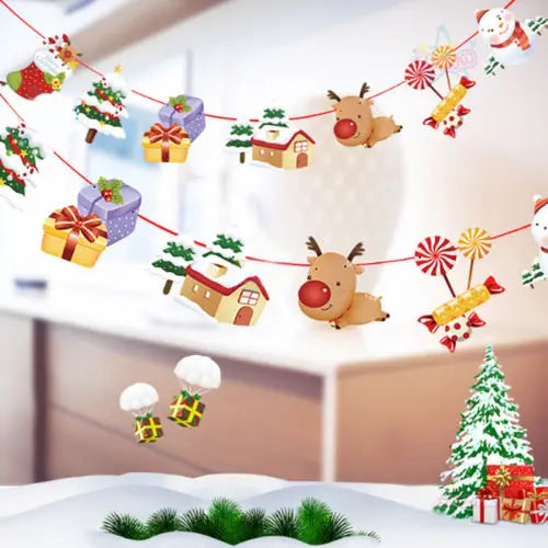 Festive Merry Christmas Banner Garland Decorations - Image 2