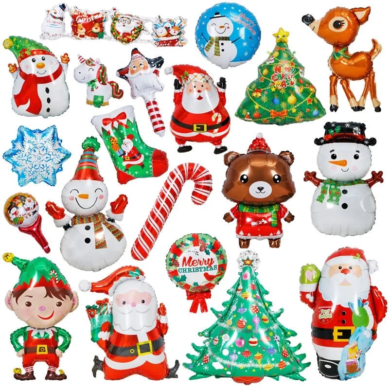 Large Santa & Snowman Foil Balloons for Christmas - Image 3