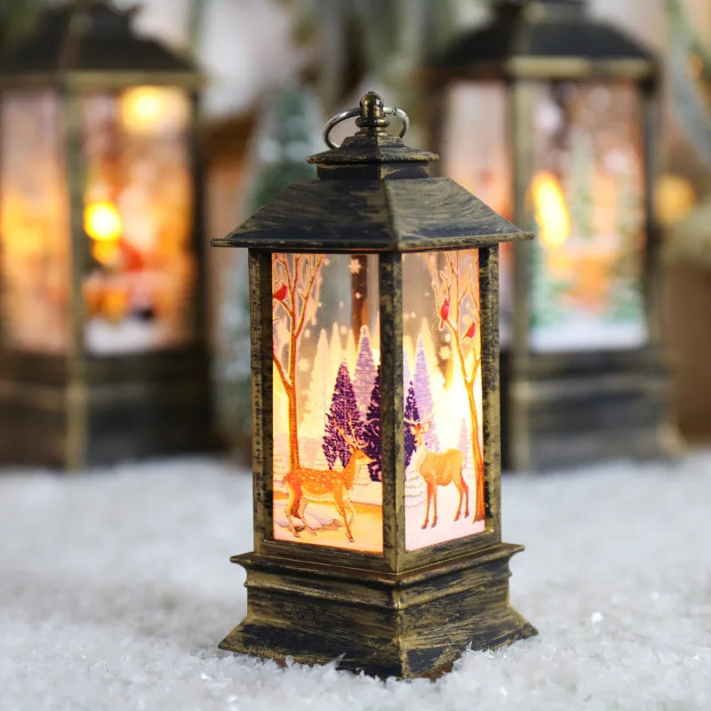 Charming LED Lanterns: Santa, Snowman & Elk Decor - Image 19