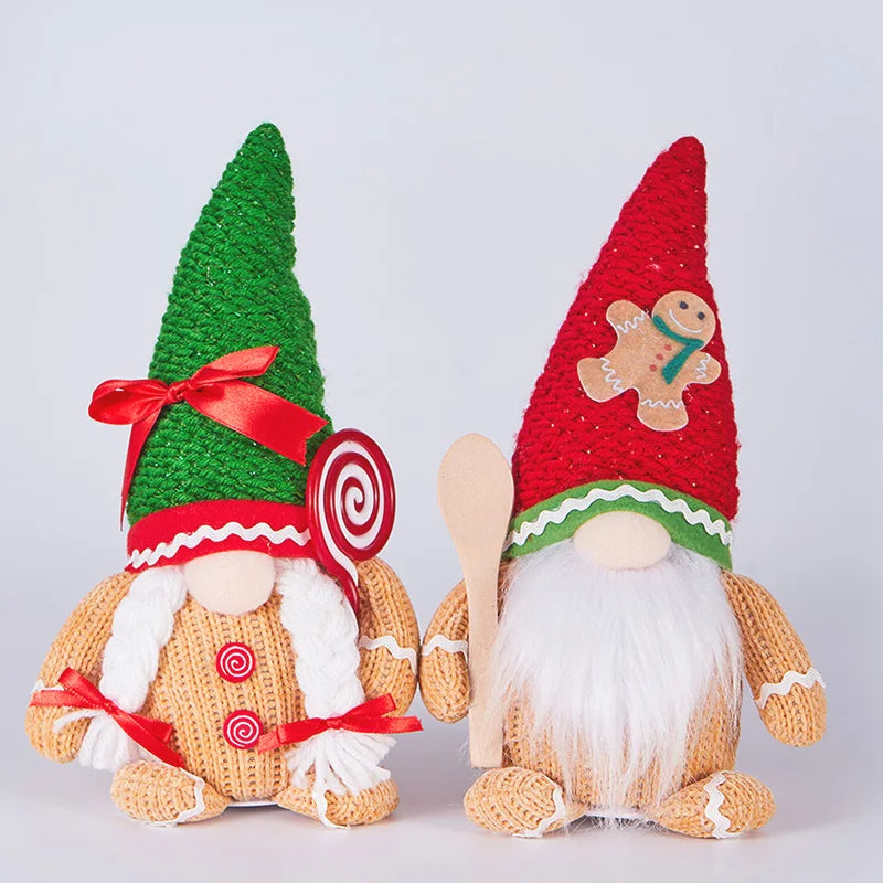 Charming Handmade Christmas Gnome Plush Ornaments - Image 8