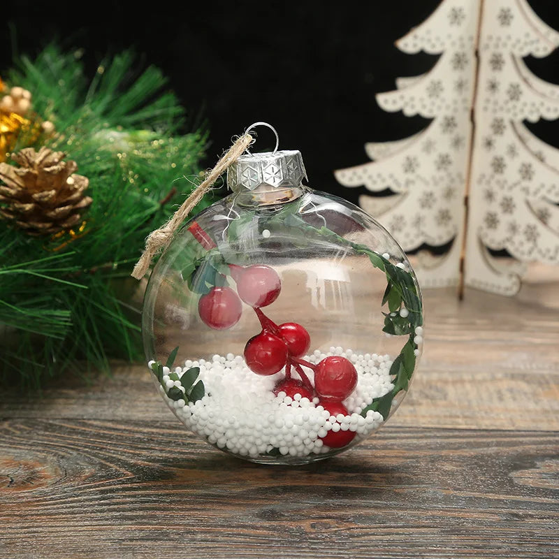 Charming Transparent Acrylic Christmas Ornament Balls - Image 2