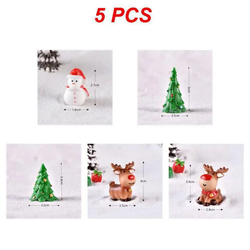 Festive Mini Resin Santa, Snowman & Elk Ornaments - Image 14