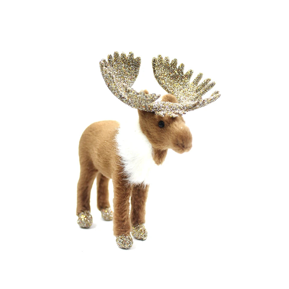 Charming Miniature Christmas Deer Table Ornaments - Image 56