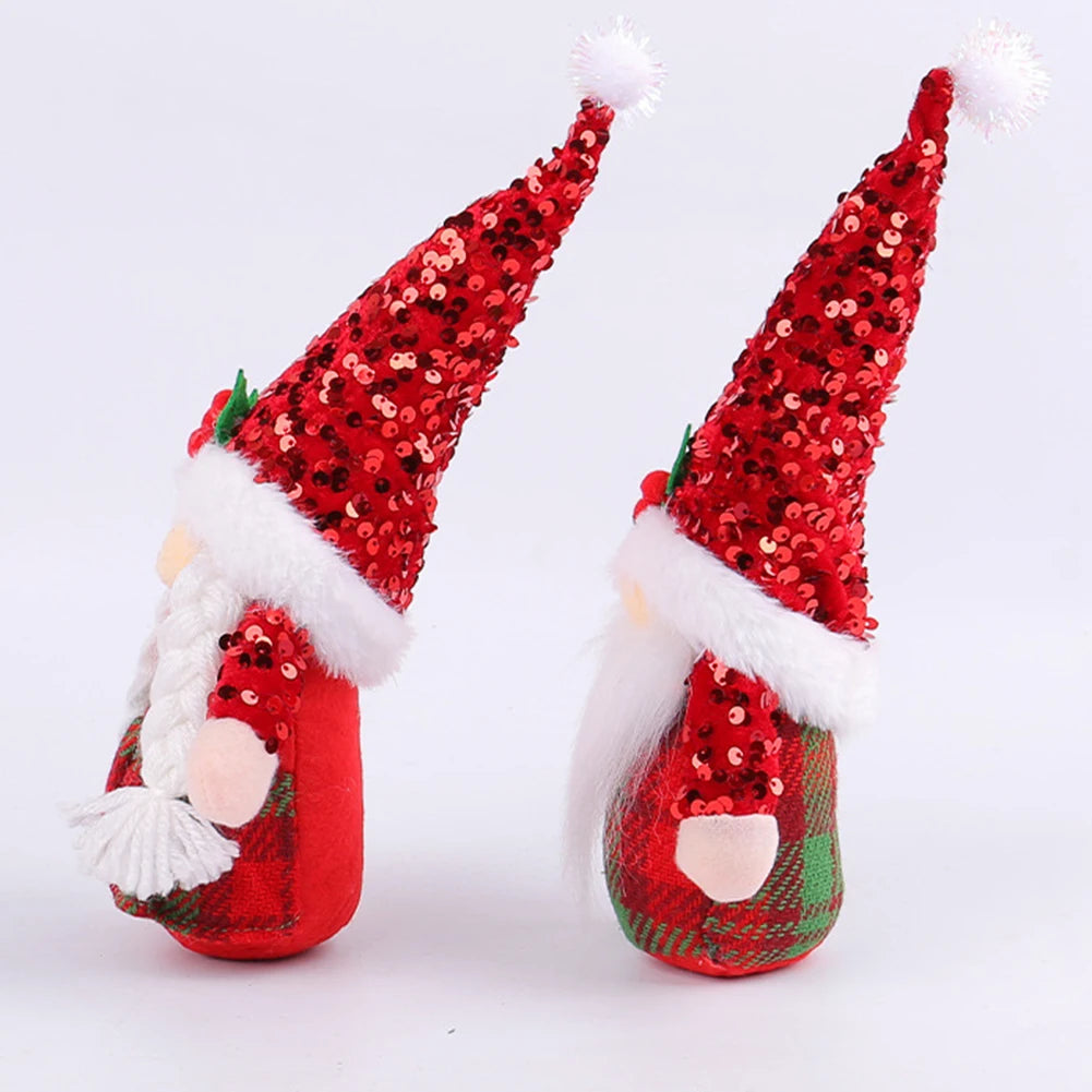 Festive Red Sequin Gnome Hat Ornament - Image 17