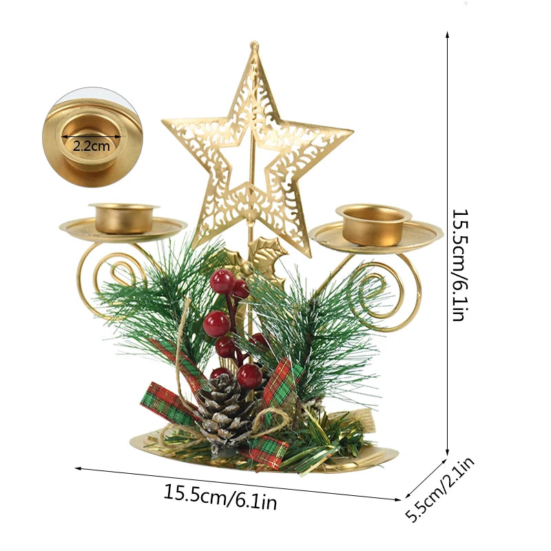 Charming Christmas Wrought Iron Candle Holders - Image 41