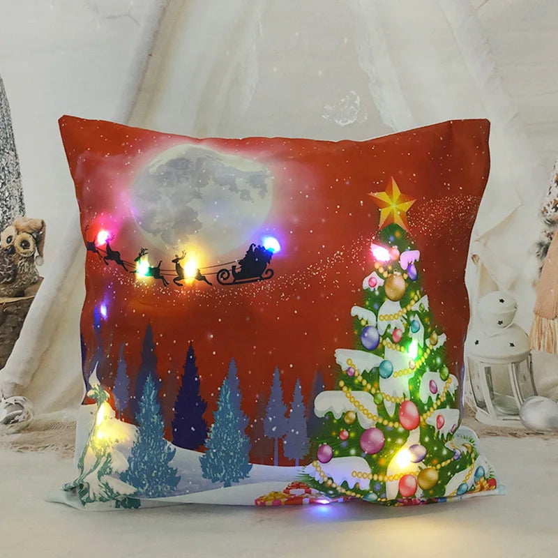 Festive LED Christmas Cushion Cover 45x45cm - Image 19