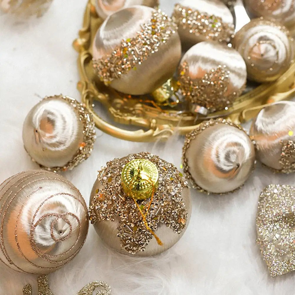 Vibrant Shatterproof Silk Thread Christmas Ornaments
