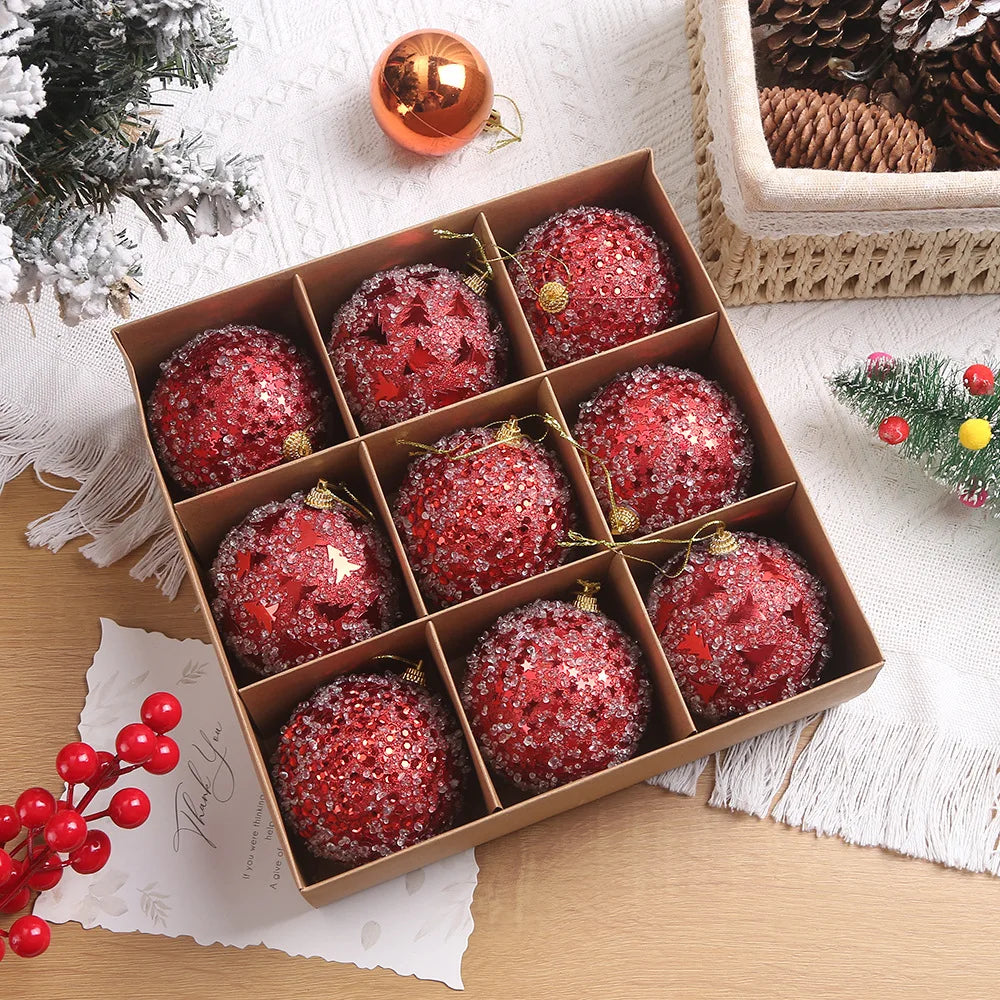 Stunning Crystal Christmas Tree Ornaments - 8cm - Image 28
