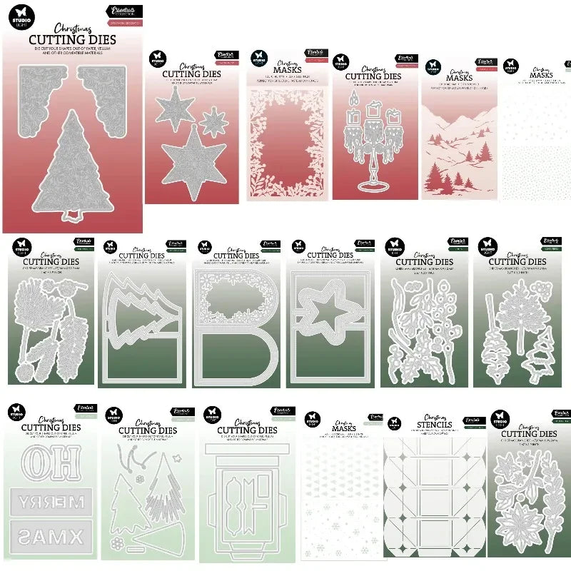 Festive Poinsettia Metal Cutting Dies for Christmas Crafts