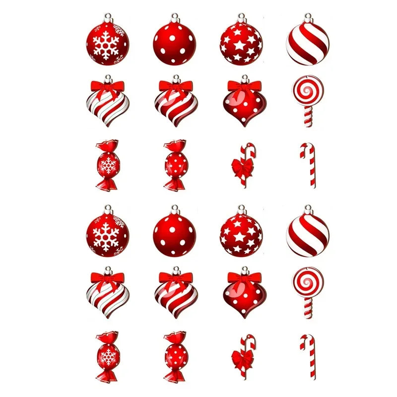 Charming Christmas Hanging Decor - Ornaments & Candy Canes - Image 2