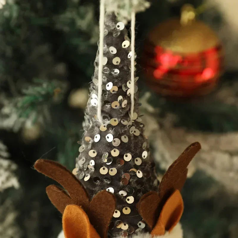 Charming Pink Plush Gnome Tree Pendant - Image 6