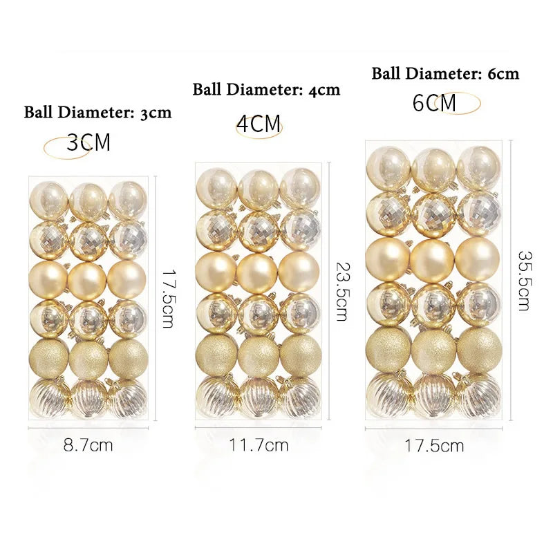 36 Colorful Glitter Christmas Balls for Festive Decor - Image 20