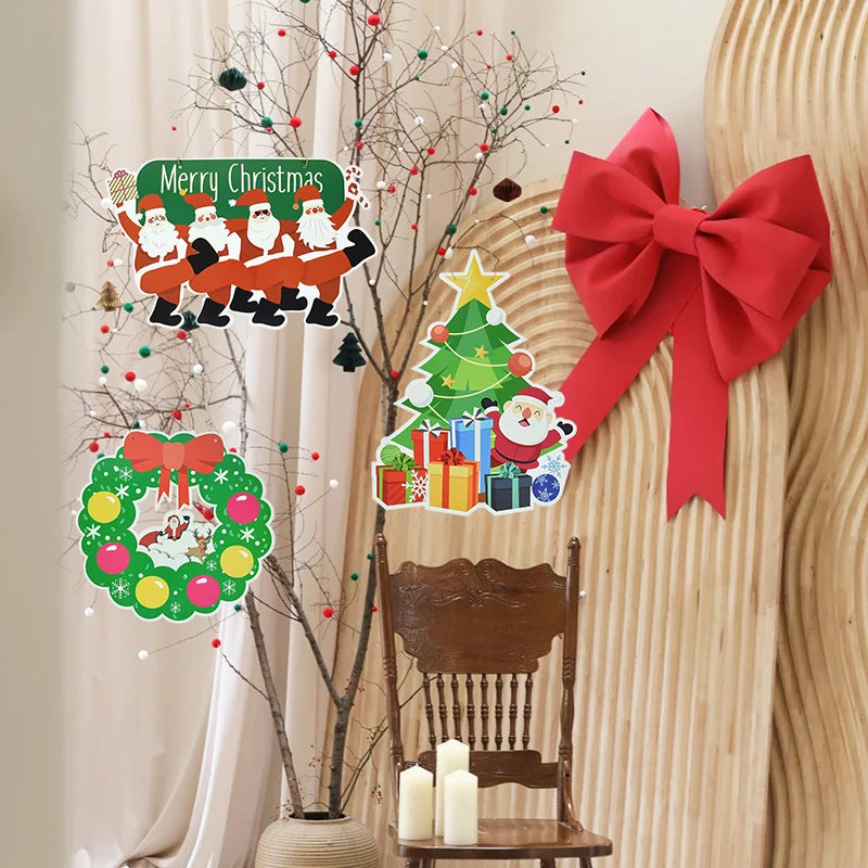 Festive Santa Claus Door Sign & Tree Decor - Image 3