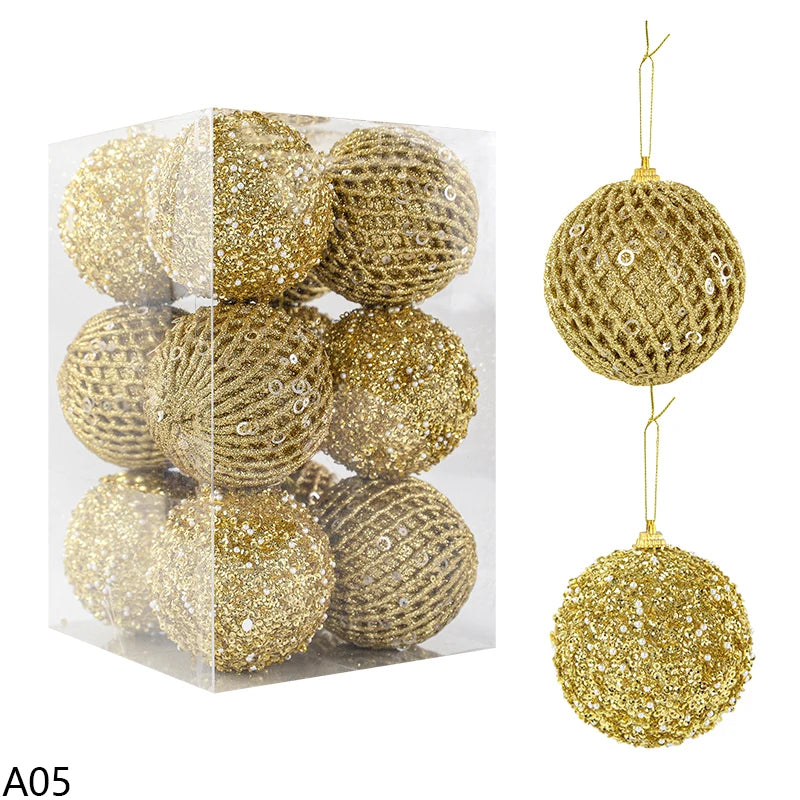 Elegant Gold Christmas Balls for Tree Decor - Image 8