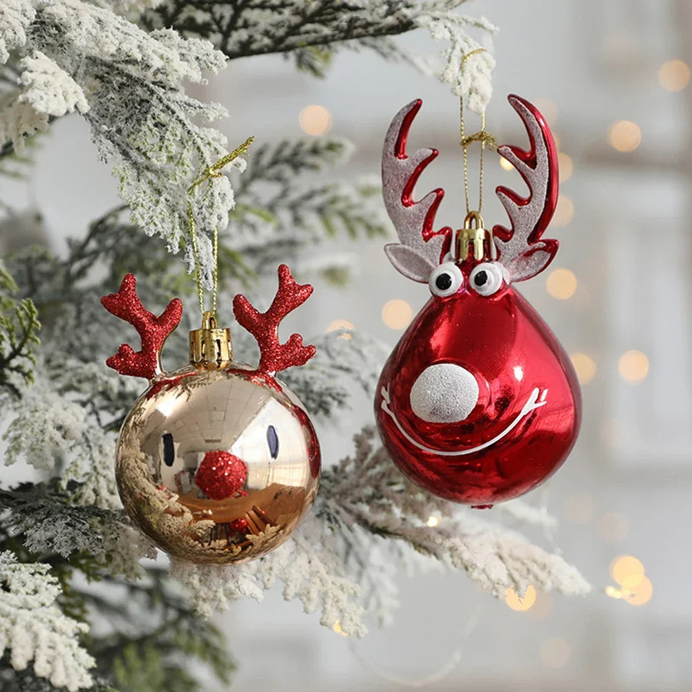 Charming Elk Christmas Baubles for Tree Decor
