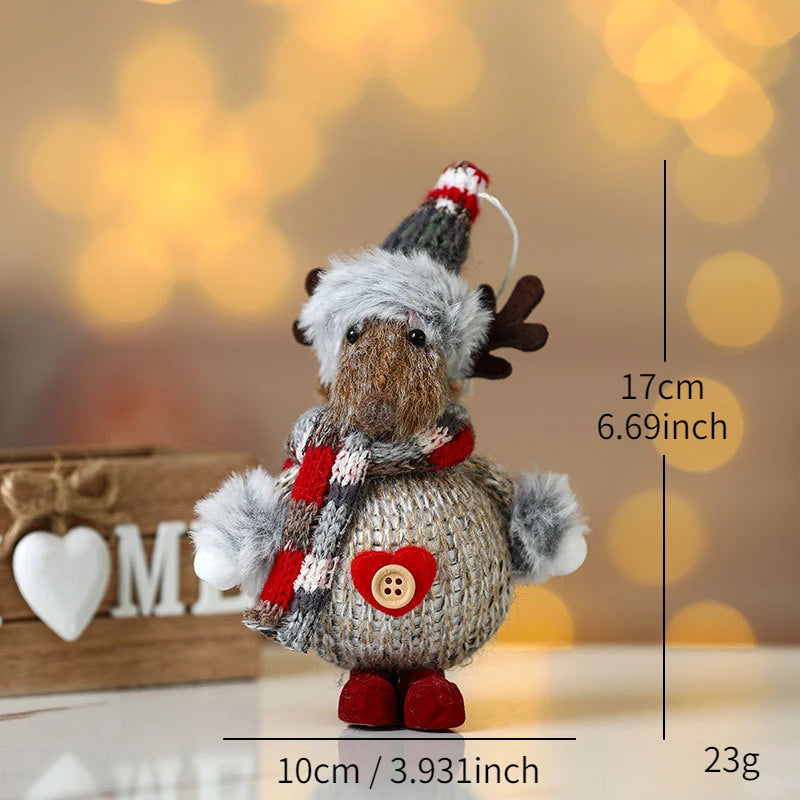 Charming Pink Christmas Doll & Animal Ornaments - Image 14