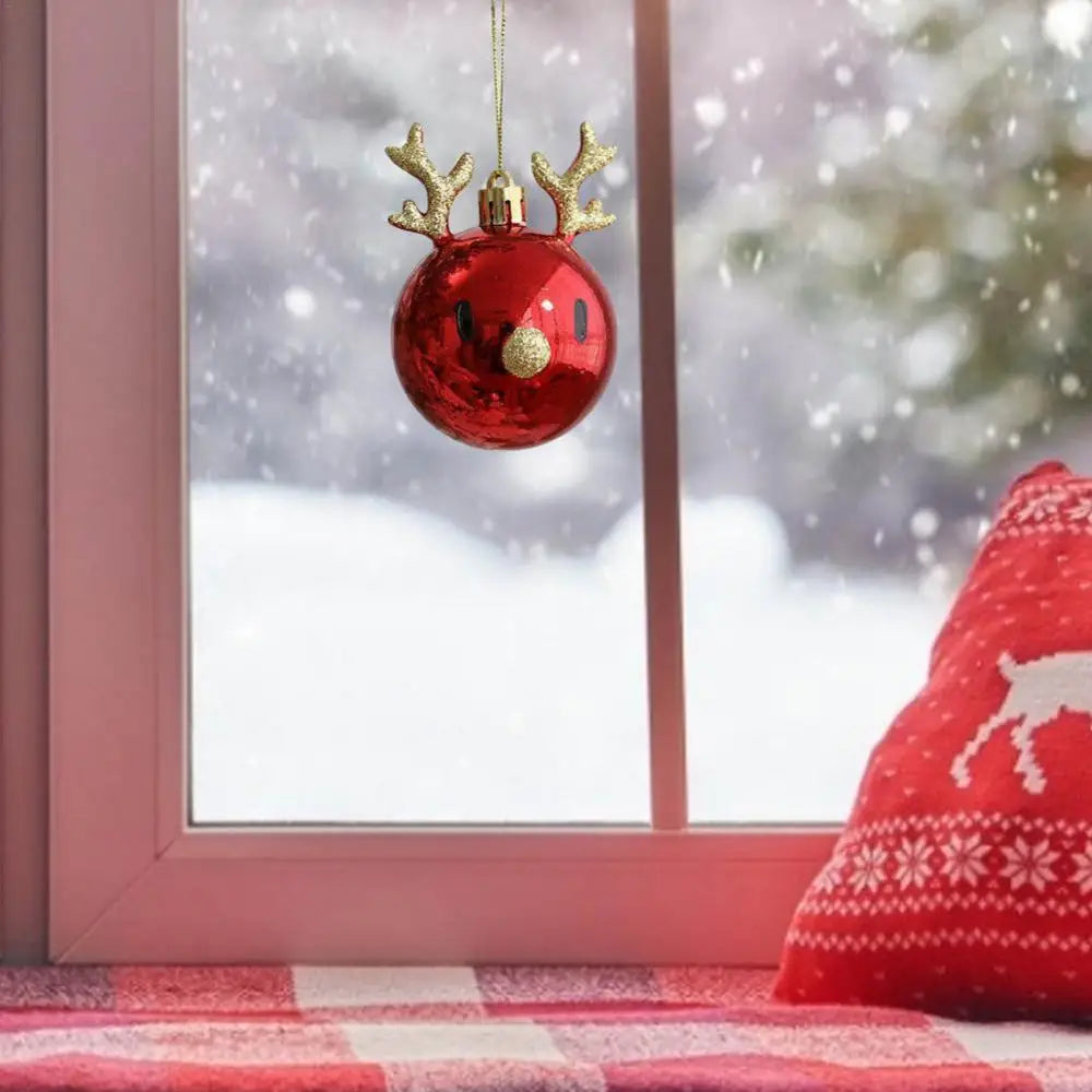 Red Gold Elk Christmas Ornament Set - 2pcs - Image 38