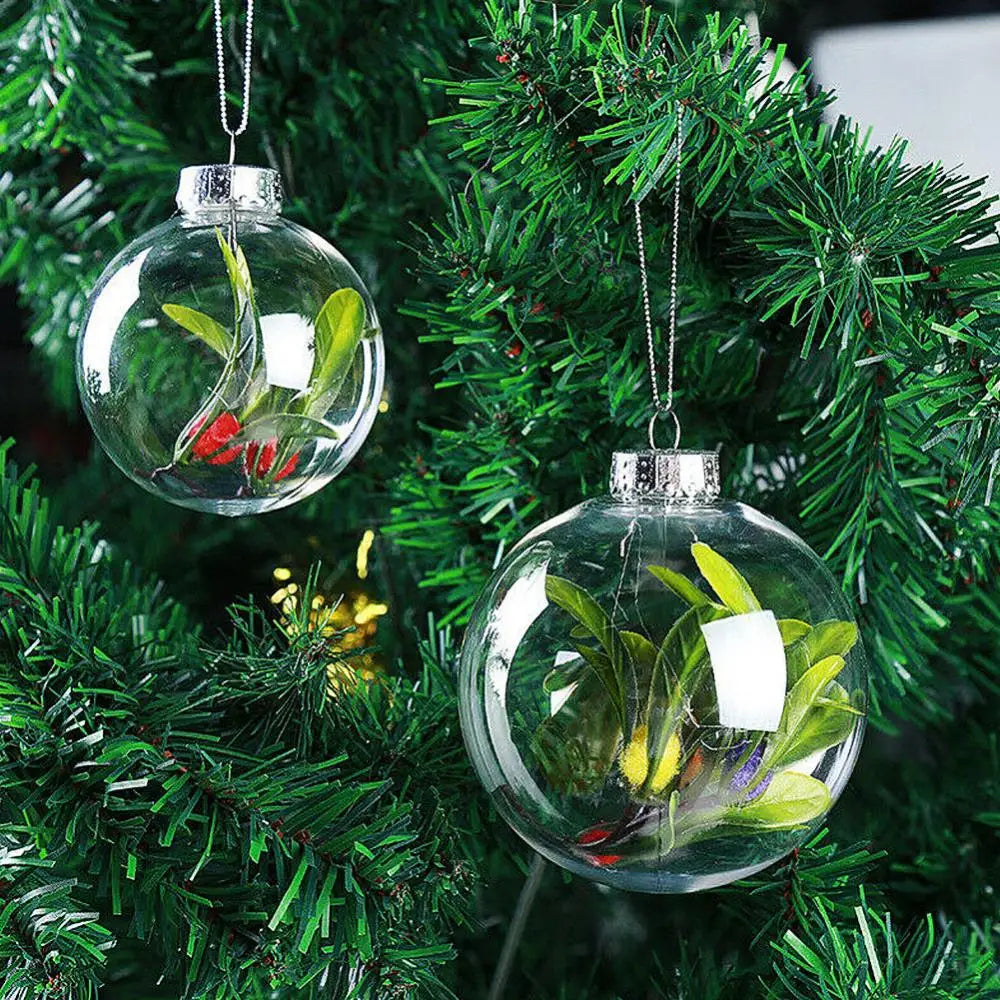 Clear Plastic Christmas Bauble Ornament - Gift Box Decoration - Image 19