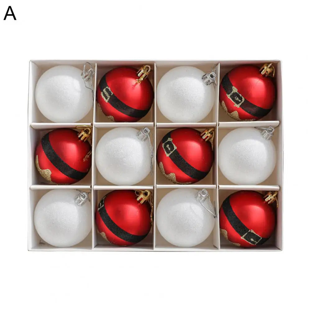 Vibrant 12-Pc Shatterproof Christmas Tree Ornaments - Image 9