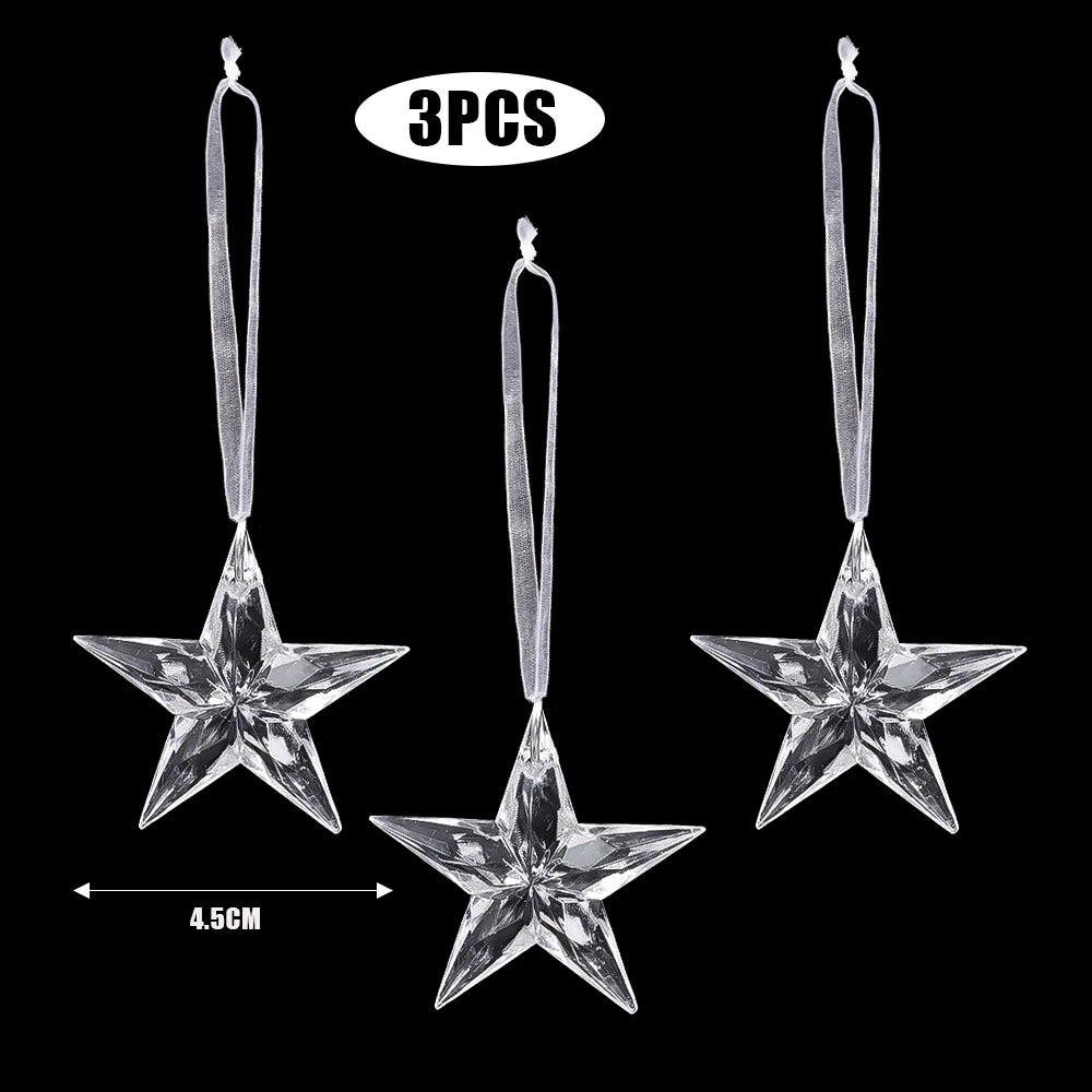 Charming Clear Acrylic Snowflake Icicle Ornaments - Image 23