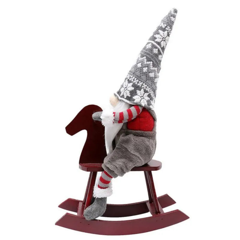 Charming Plush Gnome Horse Decor for Christmas - Image 6
