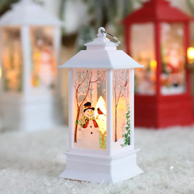 Charming LED Lanterns: Santa, Snowman & Elk Decor - Image 14