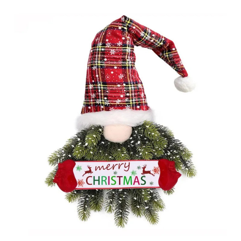 Glowing Gnome Hat Wreath for Christmas Decor - Image 5