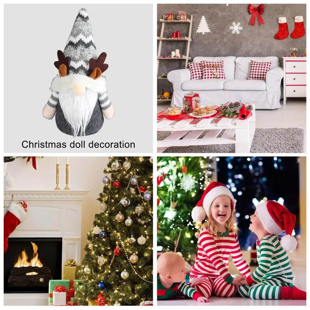 Adorable Plush Holiday Gnome Ornament with Antlers - Image 4