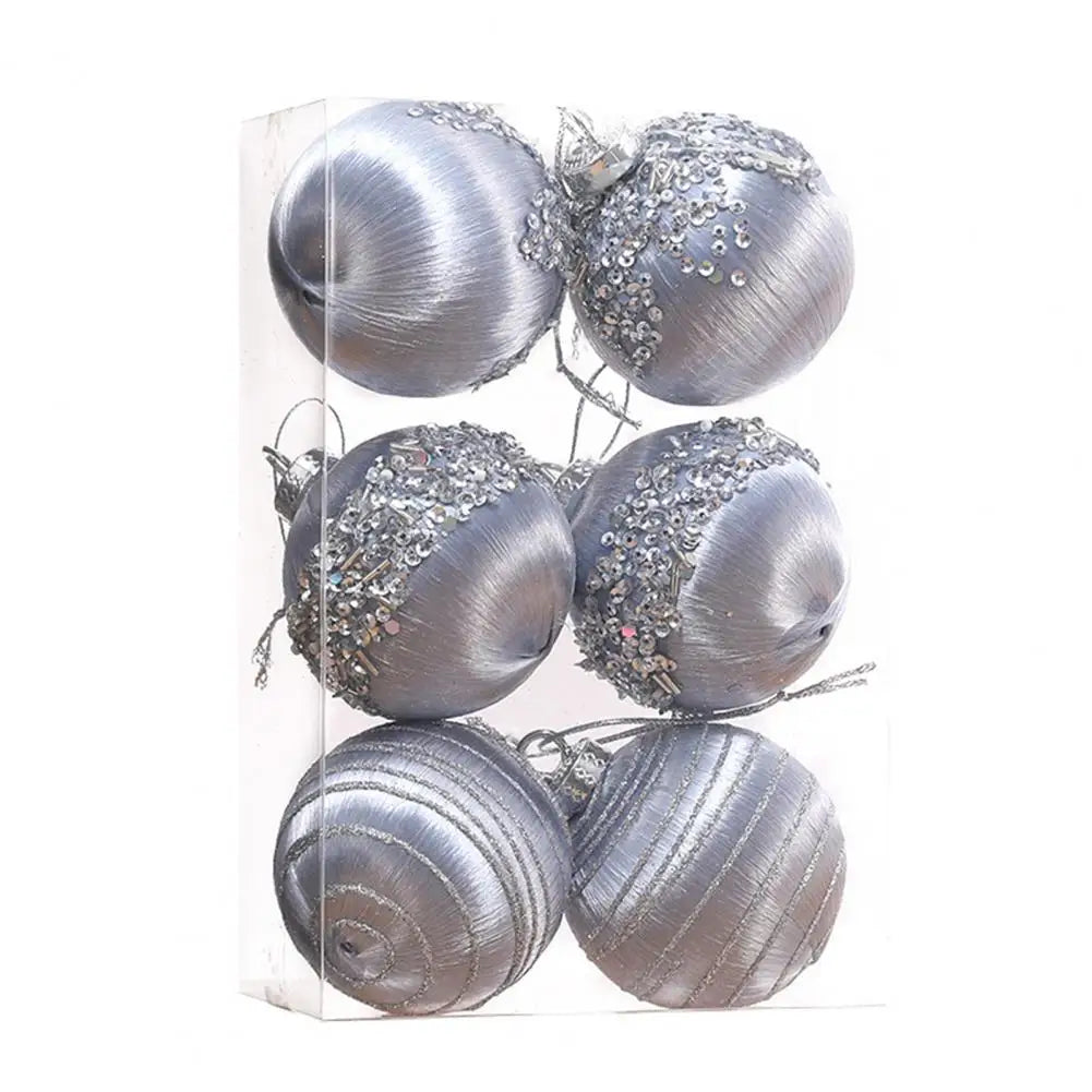 Vibrant Velvet Christmas Ornaments - 6 Pack - Image 8