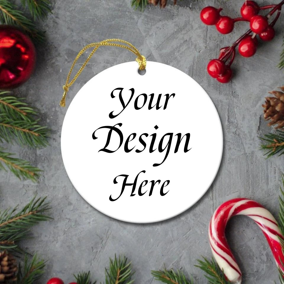 Custom Round Hanging Christmas Ornaments - Perfect Holiday Decor